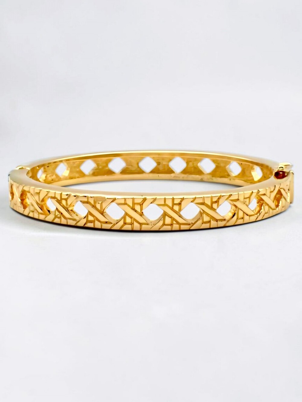 Christian Dior Rare Gold Openwork Bangle Bracelet